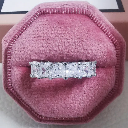 Eternity Zircon Wedding Band – 925 Sterling Silver Promise Ring