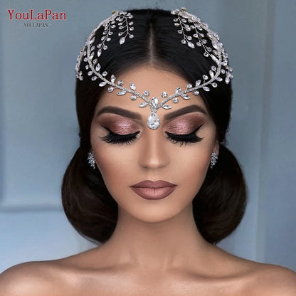 Bohemian Sparkling Rhinestone Bridal Forehead Headband
