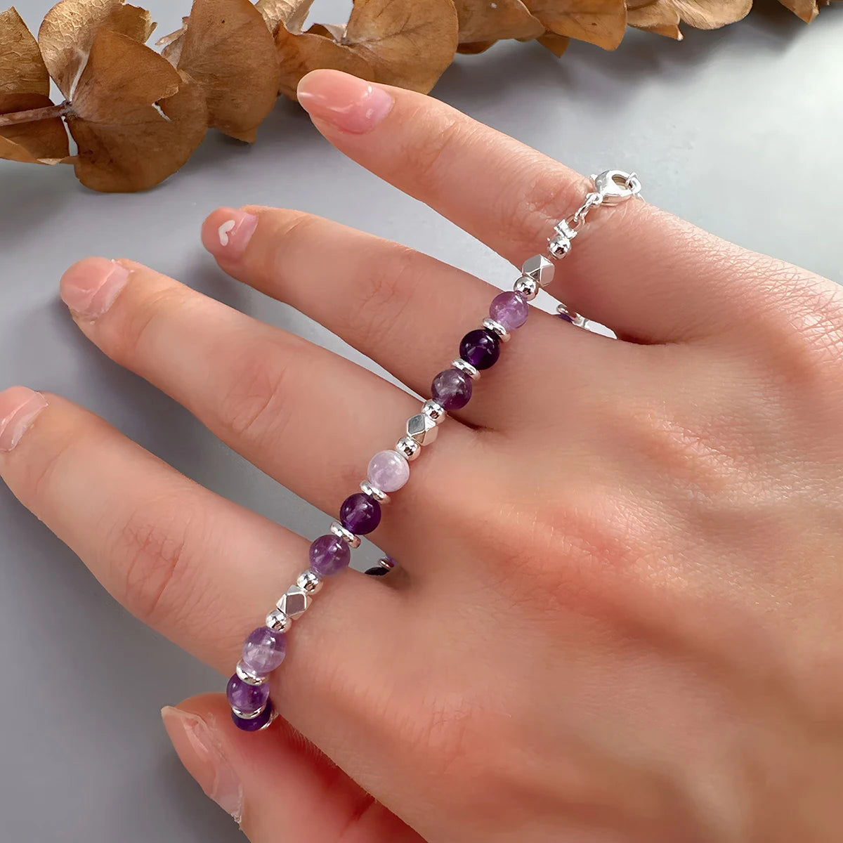925 Sterling Silver Butterfly Bead String Bracelet
