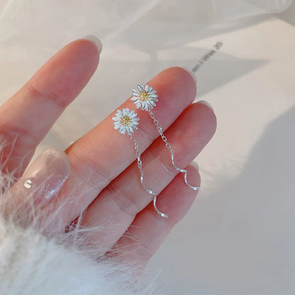 French Luxury Long Zircon Tassel Twisted Drop Earrings