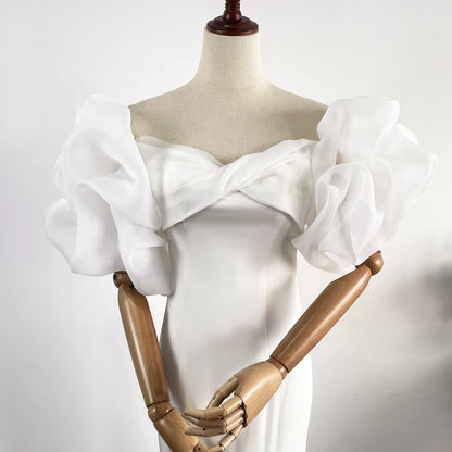 WG155 Women's Simple Fashionable Bridal Sleeves Wedding Dress Sleeves Suitable for Wedding Ceremony Evening Dress Accessories