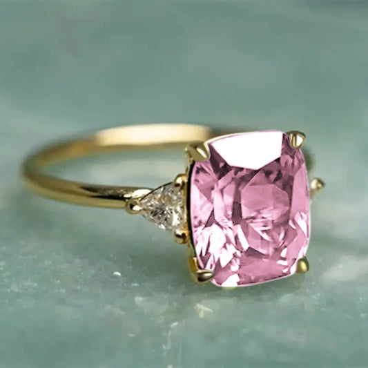 Geometric Cubic Zirconia Wedding Band | Trendy Bridal Ring | Women's Wedding Jewelry