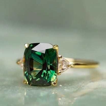 Geometric Cubic Zirconia Wedding Band | Trendy Bridal Ring | Women's Wedding Jewelry