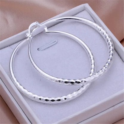 925 Sterling Silver 5CM Classic Hoop Earrings