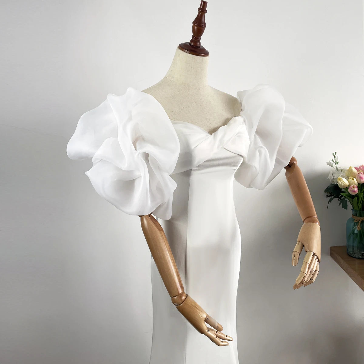 WG155 Women's Simple Fashionable Bridal Sleeves Wedding Dress Sleeves Suitable for Wedding Ceremony Evening Dress Accessories