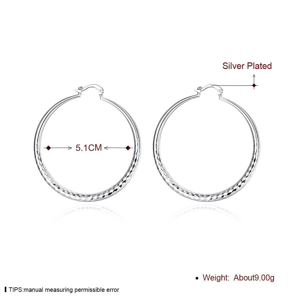 925 Sterling Silver 5CM Classic Hoop Earrings