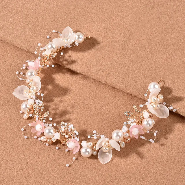 Botanical Flower Crown Boho Bridal Headband