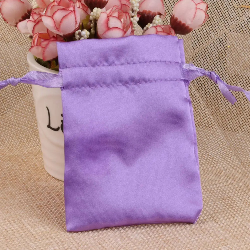 Silk Jewelry Gift Bag Satin Drawstring Pouch For Wedding Party Candy Bag Luxury Jewelry Packing