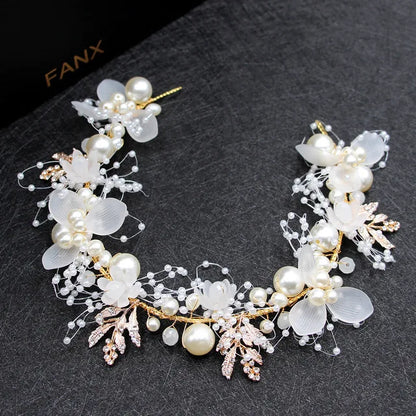 Botanical Flower Crown Boho Bridal Headband