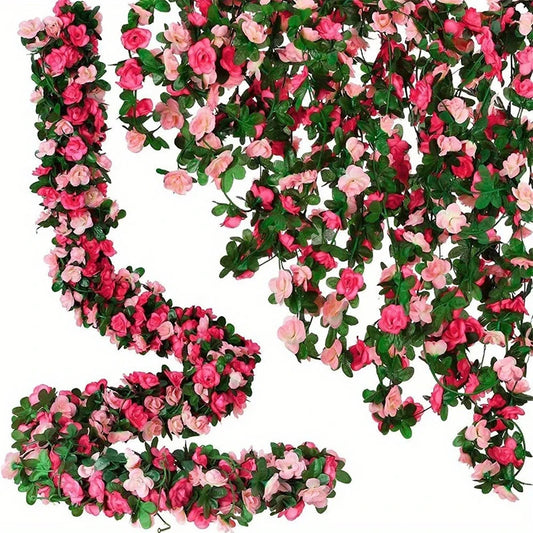 Silk Rose Garland Vine for Wedding and Home Decor 230 cm