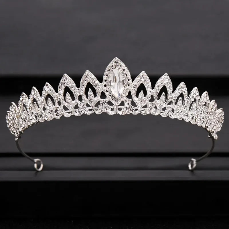 Bloom Veil Co. Baroque Royal Bridal Crown – Gold and Silver Crystal Wedding Tiara