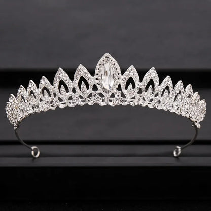 Bloom Veil Co. Baroque Royal Bridal Crown – Gold and Silver Crystal Wedding Tiara