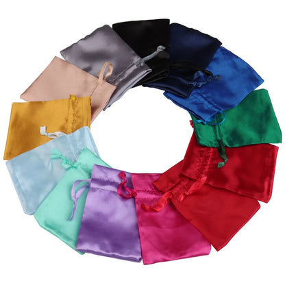 Silk Jewelry Gift Bag Satin Drawstring Pouch For Wedding Party Candy Bag Luxury Jewelry Packing