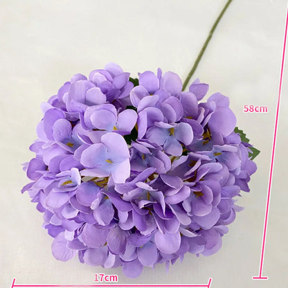 Grand 58cm Silk Hydrangea Artificial Flower Bouquet | Premium Wedding & Home Decor Centerpiece