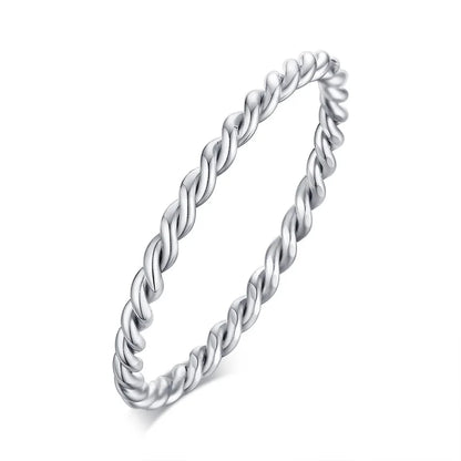 18K Gold Plated Vintage Twisted Rope Ring | Stainless Steel | Women's Wedding & Party Ring