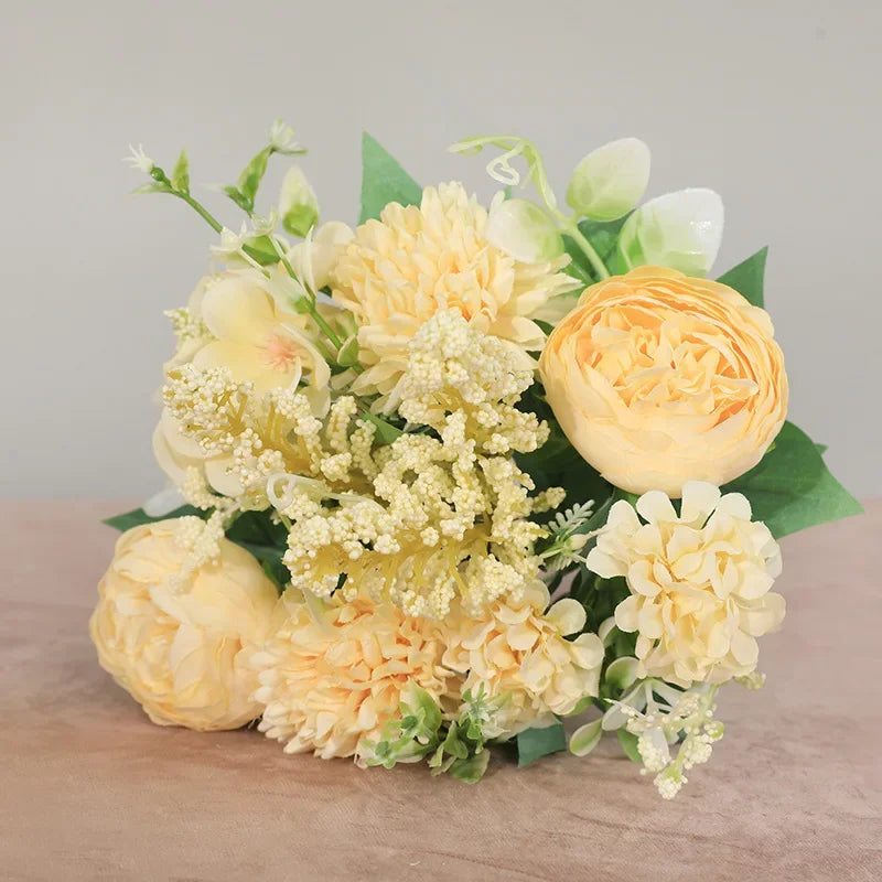 Silk Rose Bridal Bouquet Decoration for Home & Wedding
