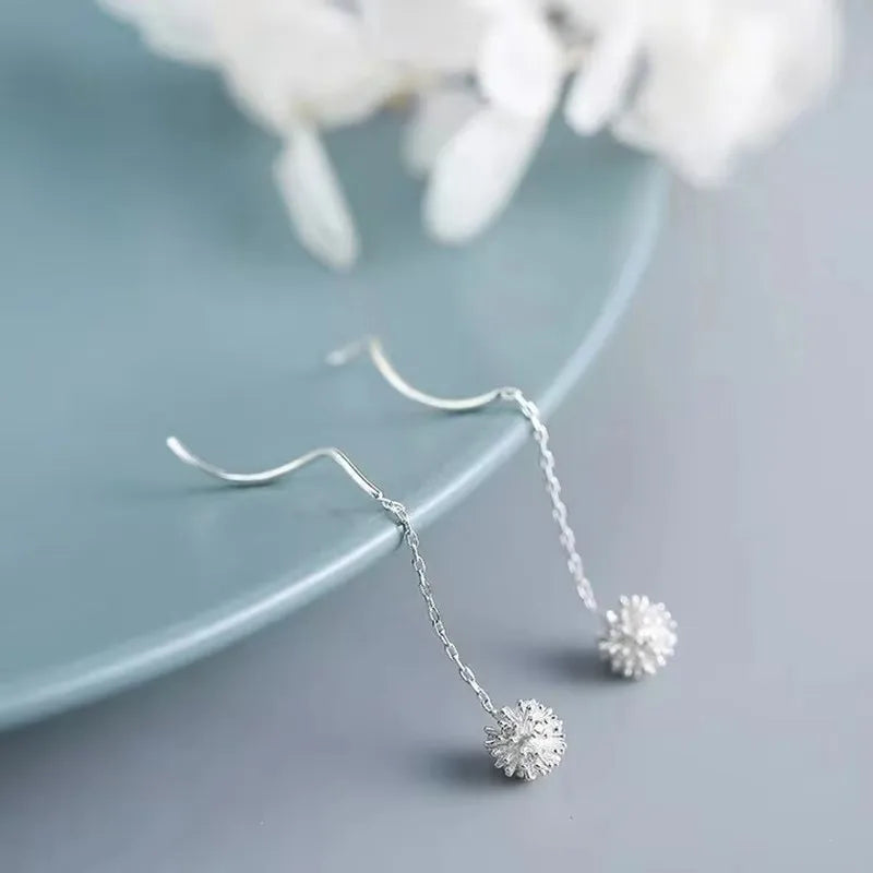 French Luxury Long Zircon Tassel Twisted Drop Earrings