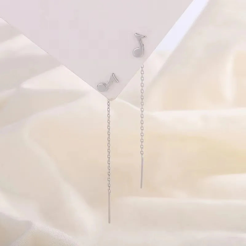 French Luxury Long Zircon Tassel Twisted Drop Earrings