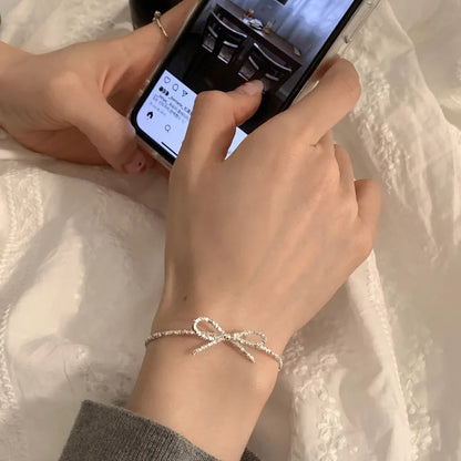 925 Sterling Silver Butterfly Bead String Bracelet