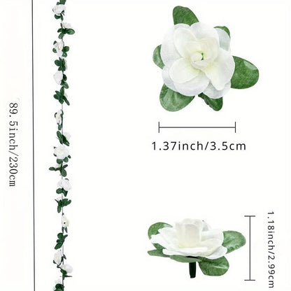Silk Rose Garland Vine for Wedding and Home Decor 230 cm