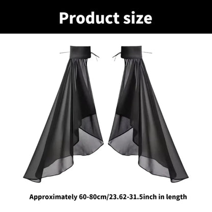 Elegant Sunscreen Long Tulle Sleeves Thin Breathable Detachable Sleeves Chiffon Sheer Bridal Gloves Wedding Party