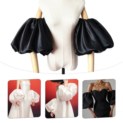 Satin Removable Puffy Short Sleeves Bridal Arm Accessories