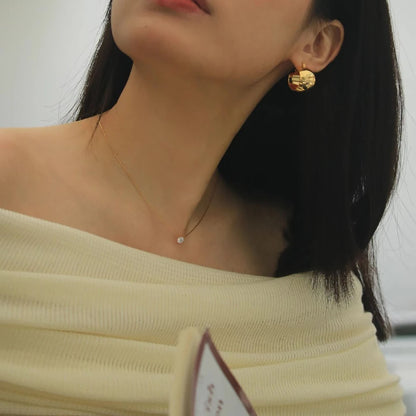 Dainty Round AAA Zircon Anti-Tarnish Pendant Necklace