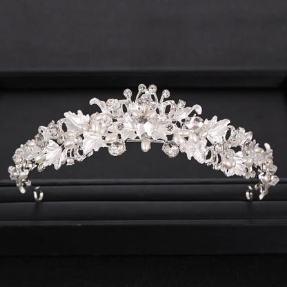 Bloom Veil Co. Baroque Royal Bridal Crown – Gold and Silver Crystal Wedding Tiara