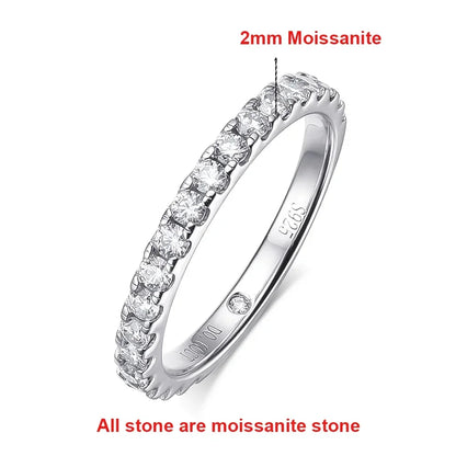 Full Moissanite Bridal Rings Set With  Certificate D Color Diamond Engagement Ring 925 Sterling Silver Wedding Band For Women