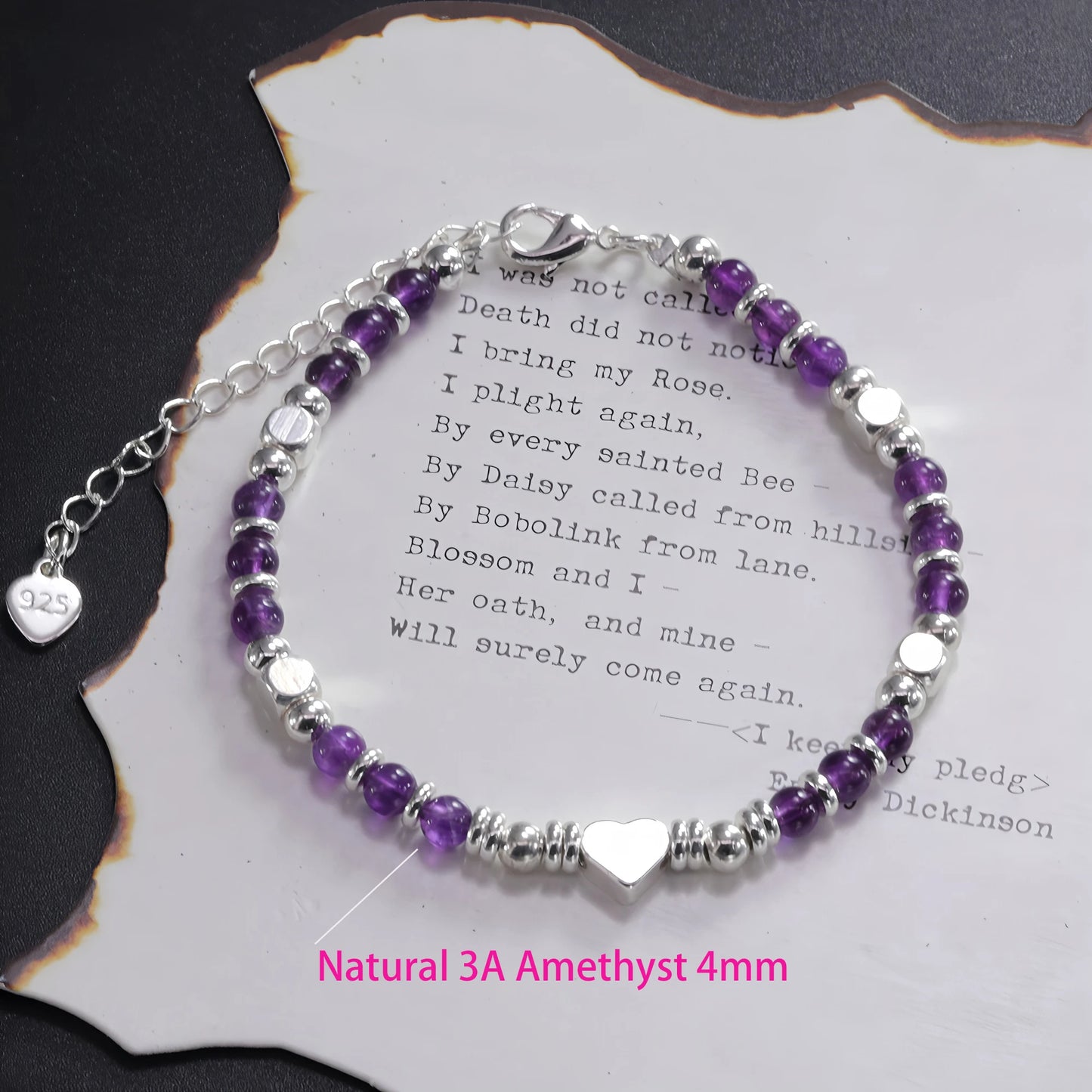 925 Sterling Silver Butterfly Bead String Bracelet
