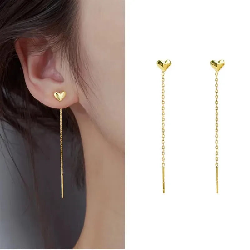French Luxury Long Zircon Tassel Twisted Drop Earrings