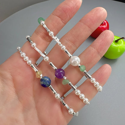 925 Sterling Silver Butterfly Bead String Bracelet