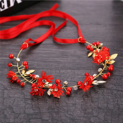 Botanical Flower Crown Boho Bridal Headband