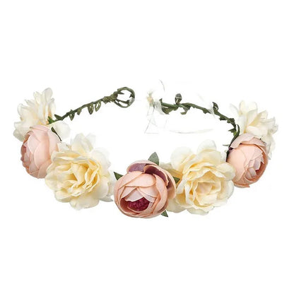 Botanical Flower Crown Boho Bridal Headband