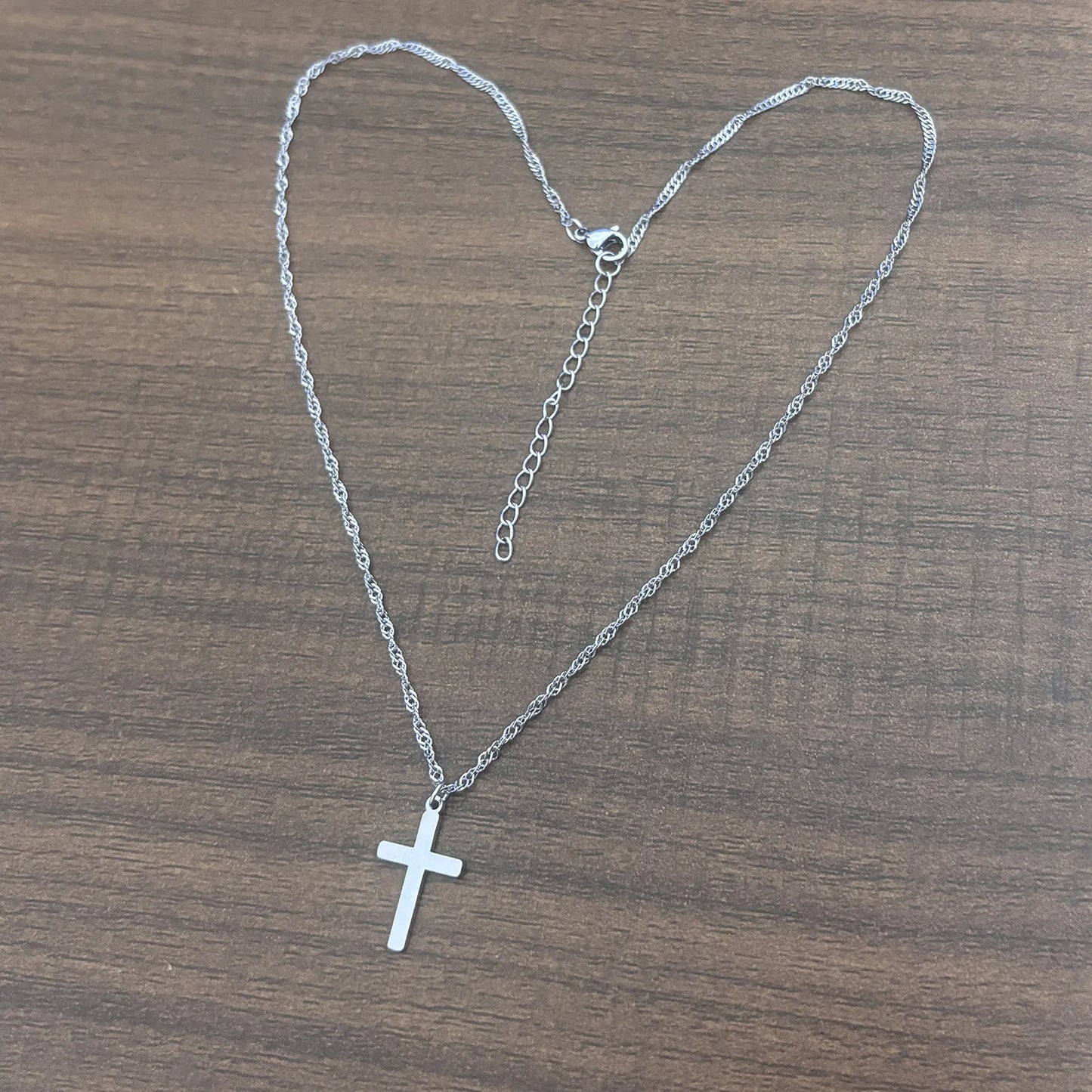 18K Gold Plated Waterproof Cross Pendant Necklace