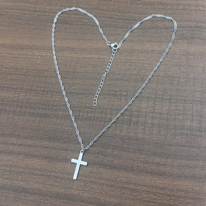 18K Gold Plated Waterproof Cross Pendant Necklace