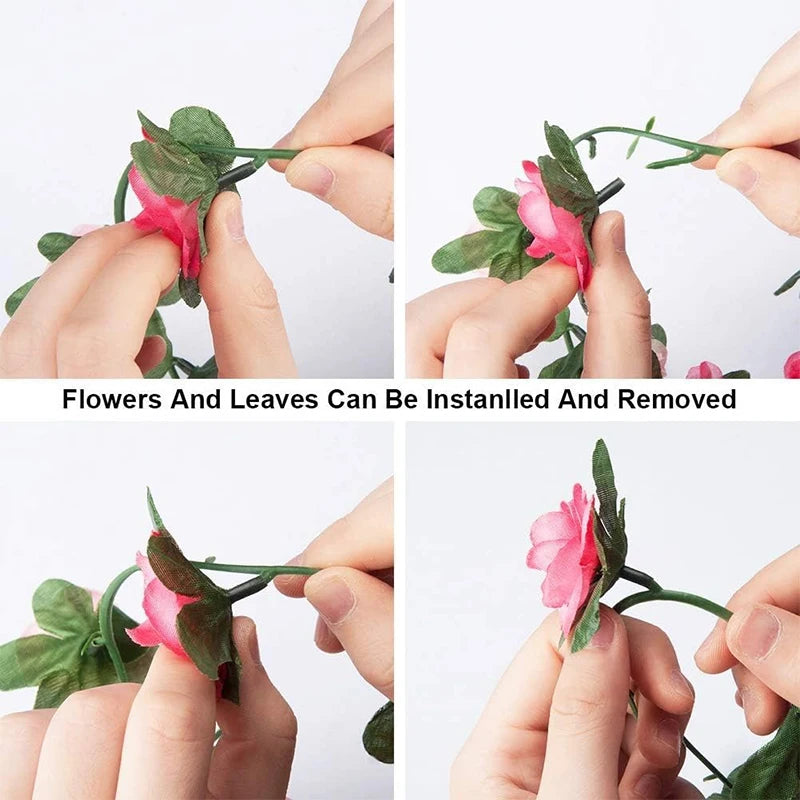 Silk Rose Garland Vine for Wedding and Home Decor 230 cm