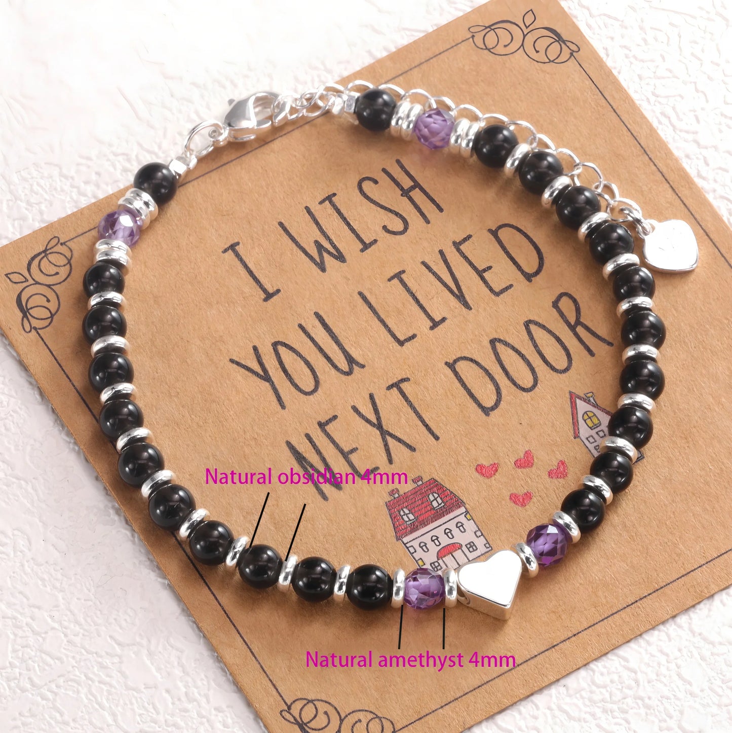 925 Sterling Silver Butterfly Bead String Bracelet
