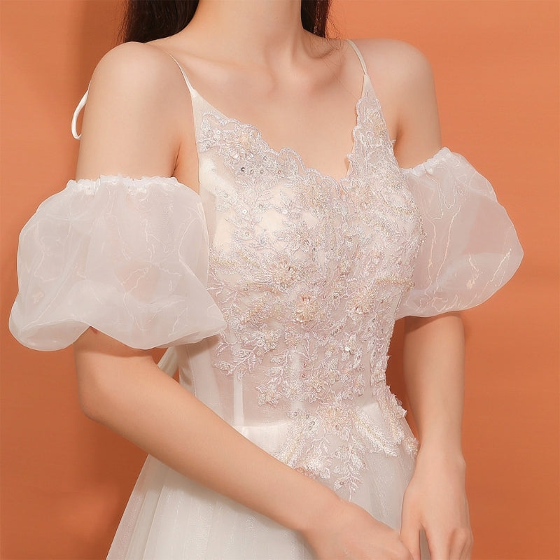 Detachable Tulle Puff Sleeves Removable Bridal Arm Covers