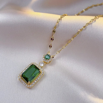 Exquisite Quadrate Rhinestone 4PCS Jewelry Set