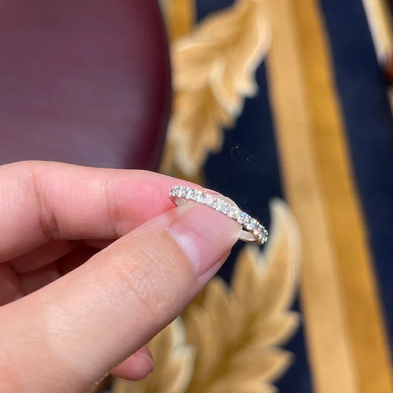 2.0ct GIC Certified Moissanite Bridal Ring Set | 925 Sterling Silver White Gold Plated | Engagement & Wedding Ring