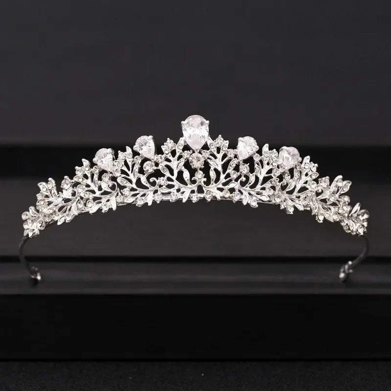 Bloom Veil Co. Baroque Royal Bridal Crown – Gold and Silver Crystal Wedding Tiara