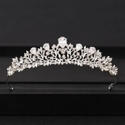 Bloom Veil Co. Baroque Royal Bridal Crown – Gold and Silver Crystal Wedding Tiara