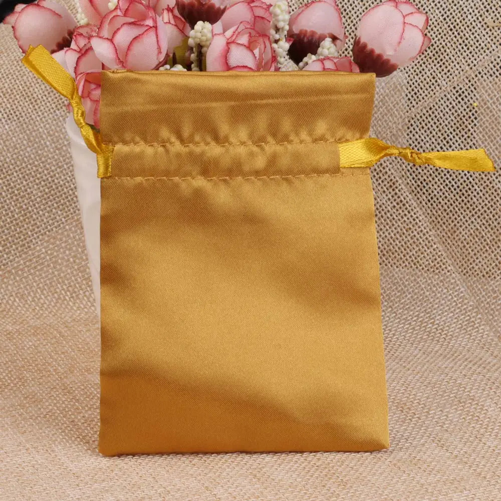 Silk Jewelry Gift Bag Satin Drawstring Pouch For Wedding Party Candy Bag Luxury Jewelry Packing