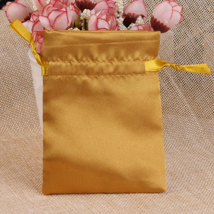 Silk Jewelry Gift Bag Satin Drawstring Pouch For Wedding Party Candy Bag Luxury Jewelry Packing