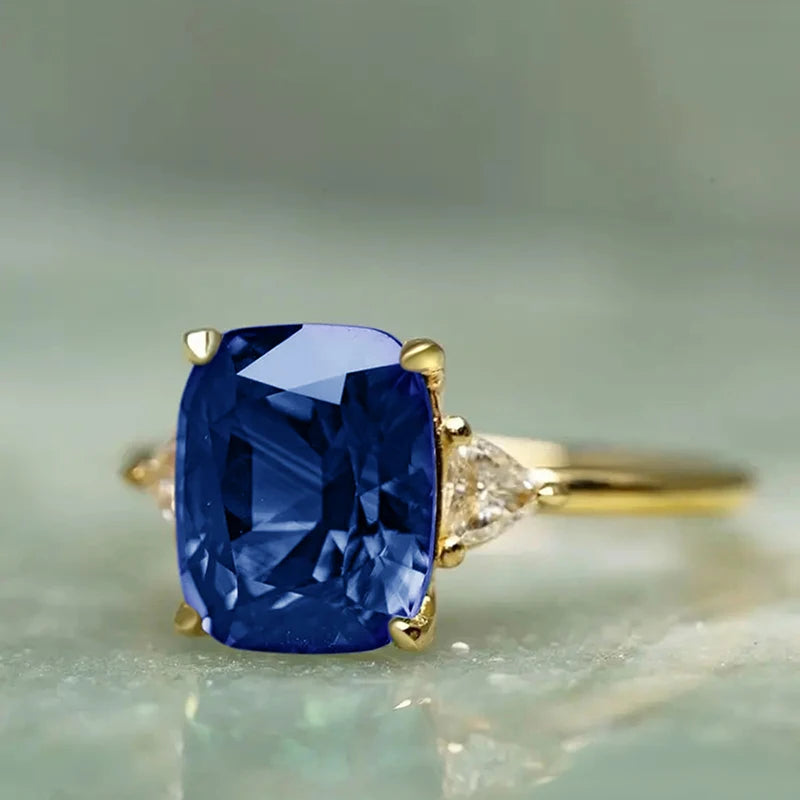 Geometric Cubic Zirconia Wedding Band | Trendy Bridal Ring | Women's Wedding Jewelry
