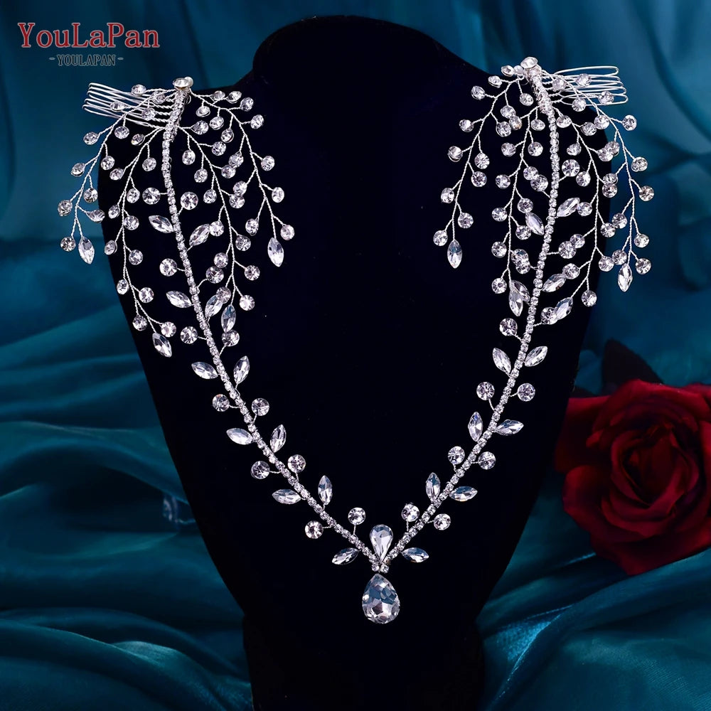Bohemian Sparkling Rhinestone Bridal Forehead Headband