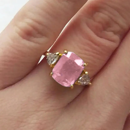 Geometric Cubic Zirconia Wedding Band | Trendy Bridal Ring | Women's Wedding Jewelry
