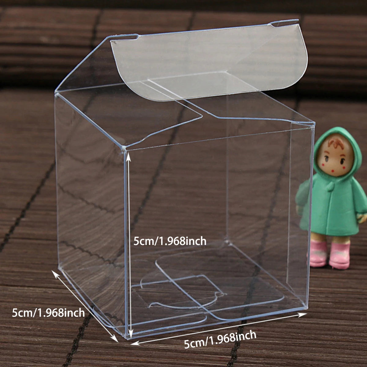 50PCS Transparent Gift Box Candle Packaging Gift Box 5*5*5cm PVC Wedding Candy Box Wedding Party Supplies Gift Packaging