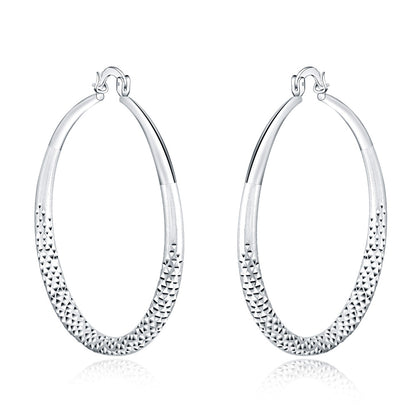925 Sterling Silver 5CM Classic Hoop Earrings